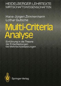 Multi-Criteria Analyse - Zimmermann, Hans-Jürgen; Gutsche, Lothar