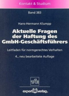 Aktuelle Fragen der Haftung des GmbH-Geschäftsführers - Klumpp, Hans-Hermann