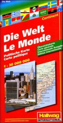 Cover Hallwag Karte Die Welt, politische Karte. Le Monde, Carte politique. The World, Political map. El Mundo, Mapa politico