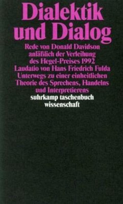 Dialektik und Dialog - Davidson, Donald;Fulda, Hans Fr.