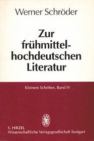 Cover Zur frühmittelhochdeutschen Literatur