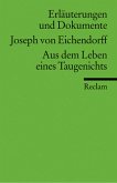 Josef Frhr. von Eichendorff 'Aus dem Leben eines Taugenichts'