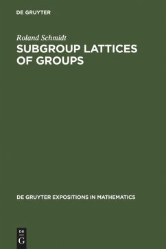Subgroup Lattices of Groups Roland Schmidt Author