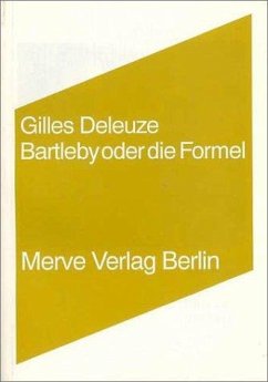 Bartleby oder die Formel - Deleuze, Gilles