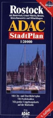 ADAC StadtPlan Rostock mit Bentwisch, Graal-Müritz, Kessin, Klein Kussewitz und Mönchhagen