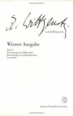 Wiener Ausgabe / Wiener Ausgabe 4 - Wittgenstein, Ludwig