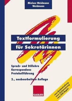 Textformulierung für Sekretärinnen - Mielow-Weidmann, Ute; Weidmann, Paul