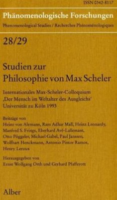 Studien zur Philosophie von Max Scheler