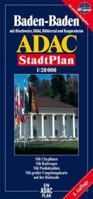 ADAC StadtPlan Baden-Baden mit Bischweier, Bühl, Bühlertal, Hügelheim, Iffezheim, Kuppenheim und Sinzheim