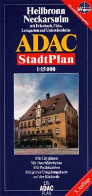 ADAC StadtPlan Heilbronn, Neckarsulm mit Erlenbach, Flein, Leingarten und Untereisesheim