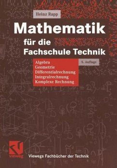 Mathematik für die Fachschule Technik - Rapp, Heinz