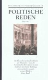 Politische Reden / Bibliothek der Geschichte und Politik 24, Tl.1