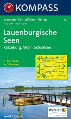 KOMPASS Wanderkarte Lauenburgische Seen - Ratzeburg - Mölln - Schaalsee