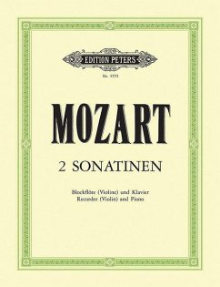 Zwei Sonatinen für Blockflöte (Violine) und Klavier aus 'Wiener Sonatinen', nach KV 439b - Mozart, Wolfgang Amadeus