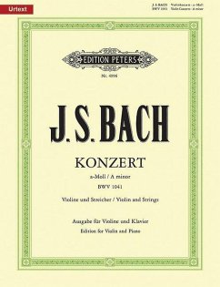 Konzert für Violine, Streicher und Basso continuo a-Moll BWV 1041 / URTEXT - Bach, Johann Sebastian