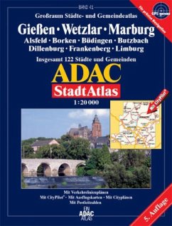 Cover ADAC StadtAtlas Großraum Städte- und Gemeindeatlas Gießen, Wetzlar, Marburg