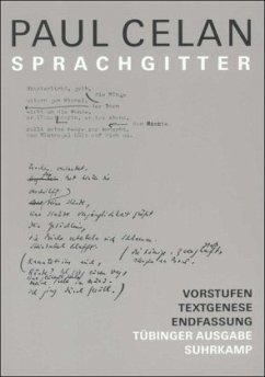 Sprachgitter / Werke, Tübinger Ausgabe - Celan, Paul