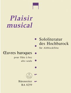 Cover Sololiteratur des Hochbarock für Altblockflöte