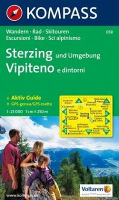 Kompass Karte Sterzing und Umgebung. Vipiteno e dintorni