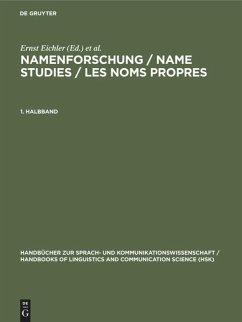 Namenforschung / Name Studies / Les noms propres. 1. Halbband