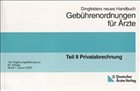 Cover Privatabrechnung/Gebührenordnungen für Ärzte, 2 Tle./Tl.2