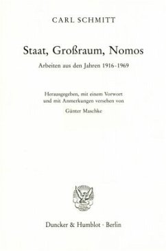 Staat, Großraum, Nomos - Schmitt, Carl