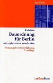 Bauordnung für Berlin (BauO Bln) mit ergänzenden Vorschriften