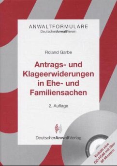 Cover Antrags- und Klagerwiderungen in Ehe- und Familiensachen, m. CD-ROM