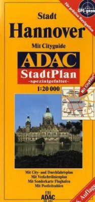 ADAC StadtPlan, spezialgefaltet Stadt Hannover