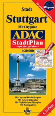 ADAC StadtPlan, spezialgefaltet Stuttgart