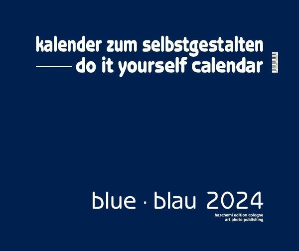 Blue - Blau 2021 - Blanko Gross XL Format 2021 - Kalender portofrei  bestellen
