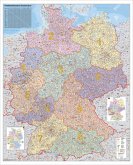 Stiefel Wandkarte Kleinformat Deutschland, Postleitzahlen, ohne Metallstäbe