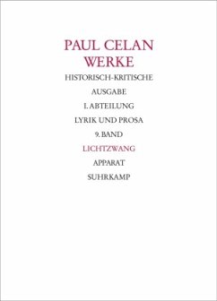 Werke. Historisch-kritische Ausgabe. I. Abteilung: Lyrik und Prosa, 2 Teile / Werke Abt.1, 9 - Celan, Paul