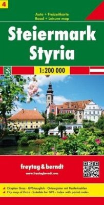 Freytag & Berndt Autokarte Steiermark. Estiria. Stiermarken. Styria. Styrie. Stiria