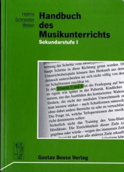 Sekundarstufe I / Handbuch des Musikunterrichts Bd.2 - Helms, Siegmund; Schneider, Reinhard; Weber, Rudolf