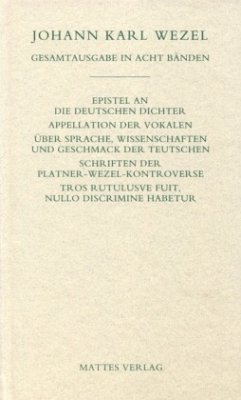 Cover Wezel, Johann K / Gesamtausgabe, 8 Bde. Bd.6, Tl.1