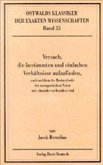 Versuch, die bestimmten und einfachen Verhältnisse aufzufinden, nach welchen die Bestandtheile der unorganischen Natur mit einander verbunden sind