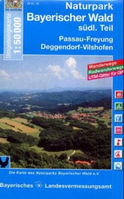 Cover Topographische Karte Bayern Naturpark Bayerischer Wald, südlicher Teil