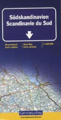 Cover Kümmerly+Frey Karte Südskandinavien. Scandinavie du Sud. Southern Scandinavia. Scandinavia del Sud