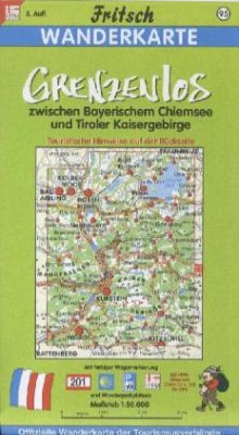 Fritsch Karte - Grenzenlos zwischen Bayerischem Chiemsee und Tiroler Kaisergebirge, Wanderkarte
