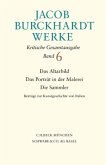 Jacob Burckhardt Werke Bd. 6: Das Altarbild - Das Porträt in der Malerei - Die Sammler / Werke 6