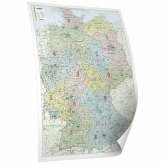 Kastanea Bundeslandkarte Deutschland mit ORGA-Bereichen, 98 x 129 cm, 1:700 000, Papierkarte gerollt