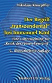 Der Begriff "transzendental" bei Immanuel Kant