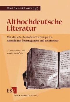 Althochdeutsche Literatur - Schlosser, Horst Dieter (Hrsg.)