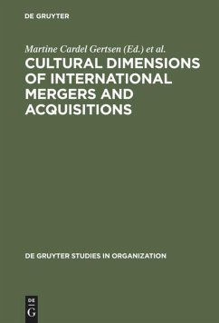 Cultural Dimensions of International Mergers and Acquisitions - Cardel Gertsen, Martine Söderberg, Anne-Marie / Torp, Jens Erik (eds.)
