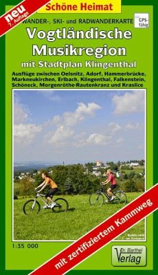 Doktor Barthel Karte Vogtländische Musikregion mit Stadtplan Klingenthal