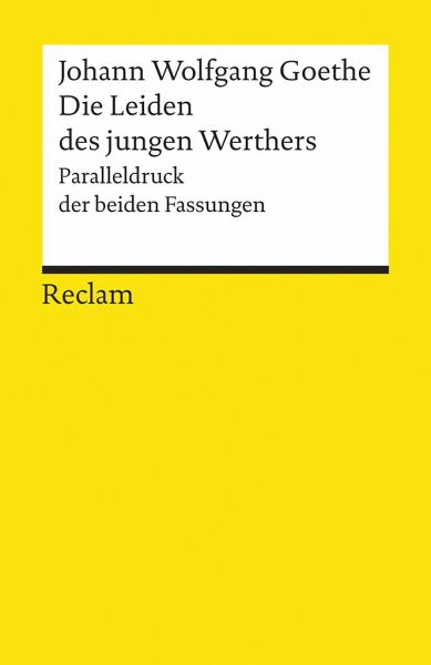Die Leiden Des Jungen Werther Von Johann Wolfgang Von Goethe Als Taschenbuch Portofrei Bei Bucher De
