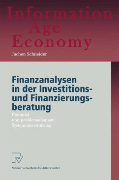 Finanzanalysen in der Investitions- und Finanzierungsberatung - Schneider, Jochen