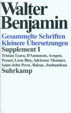 Gesammelte Schriften / Gesammelte Schriften, Suppl.-Bde., Ln 1 - Benjamin, Walter