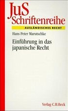 Cover Einführung in das japanische Recht